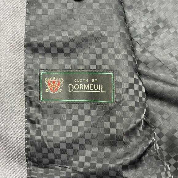 Bespoke Valenzia Cloth by Dormeuil Grey Wool Sport Coat Blazer 42L - Picture 6 of 8